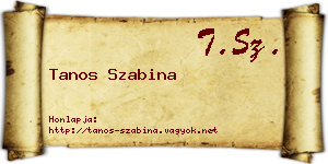 Tanos Szabina névjegykártya
