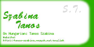 szabina tanos business card